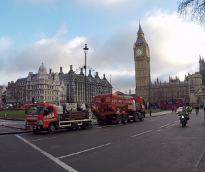 Easymix Concrete lorry at Parliament Square, London