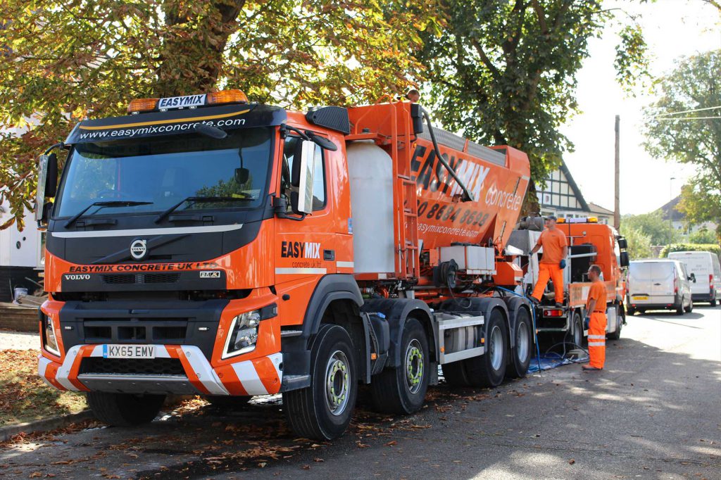 Easymix concrete lorry manufactured by Volvo